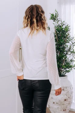 Proud Poppy Clothing Whitney Long Sleeve Top in White Sale