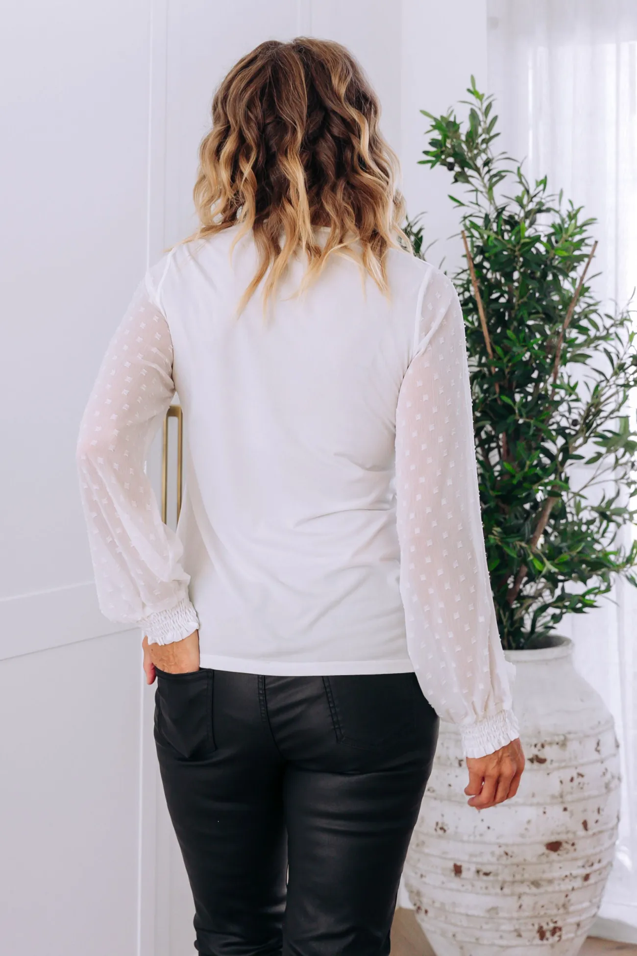 Proud Poppy Clothing Whitney Long Sleeve Top in White Sale